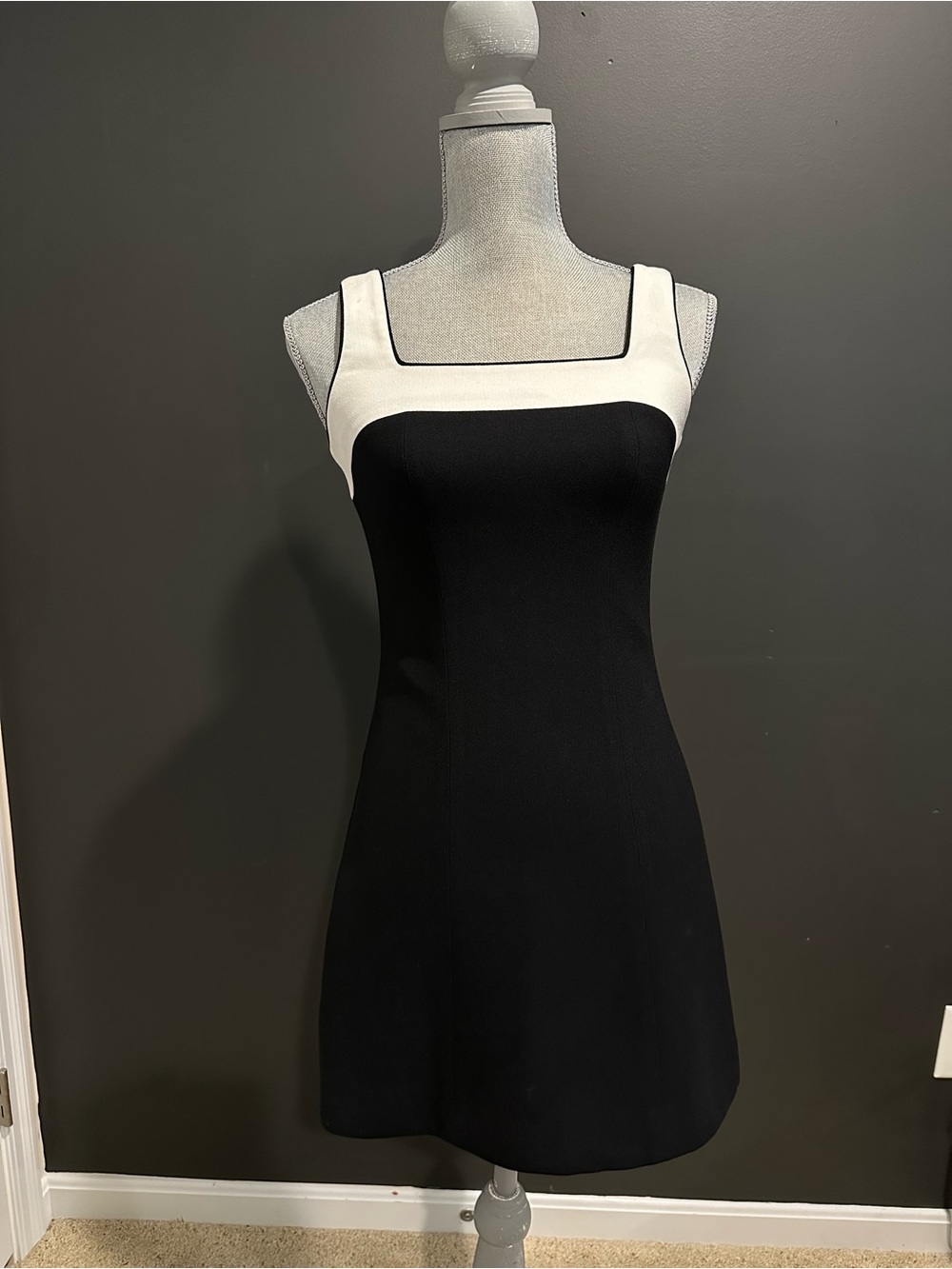 Vintage Bebe Black and White Mini Dress